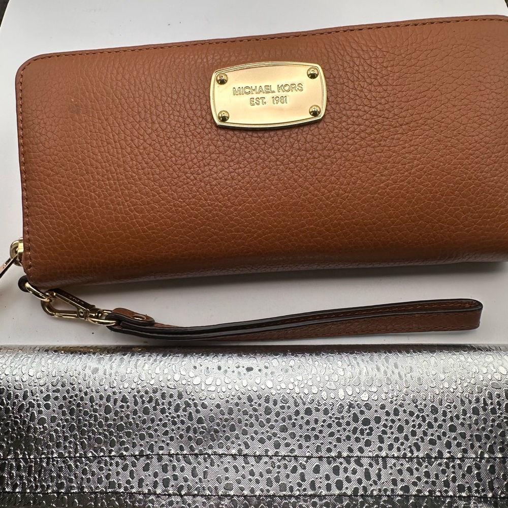 Michael Kors Brown Clutch Wristlet